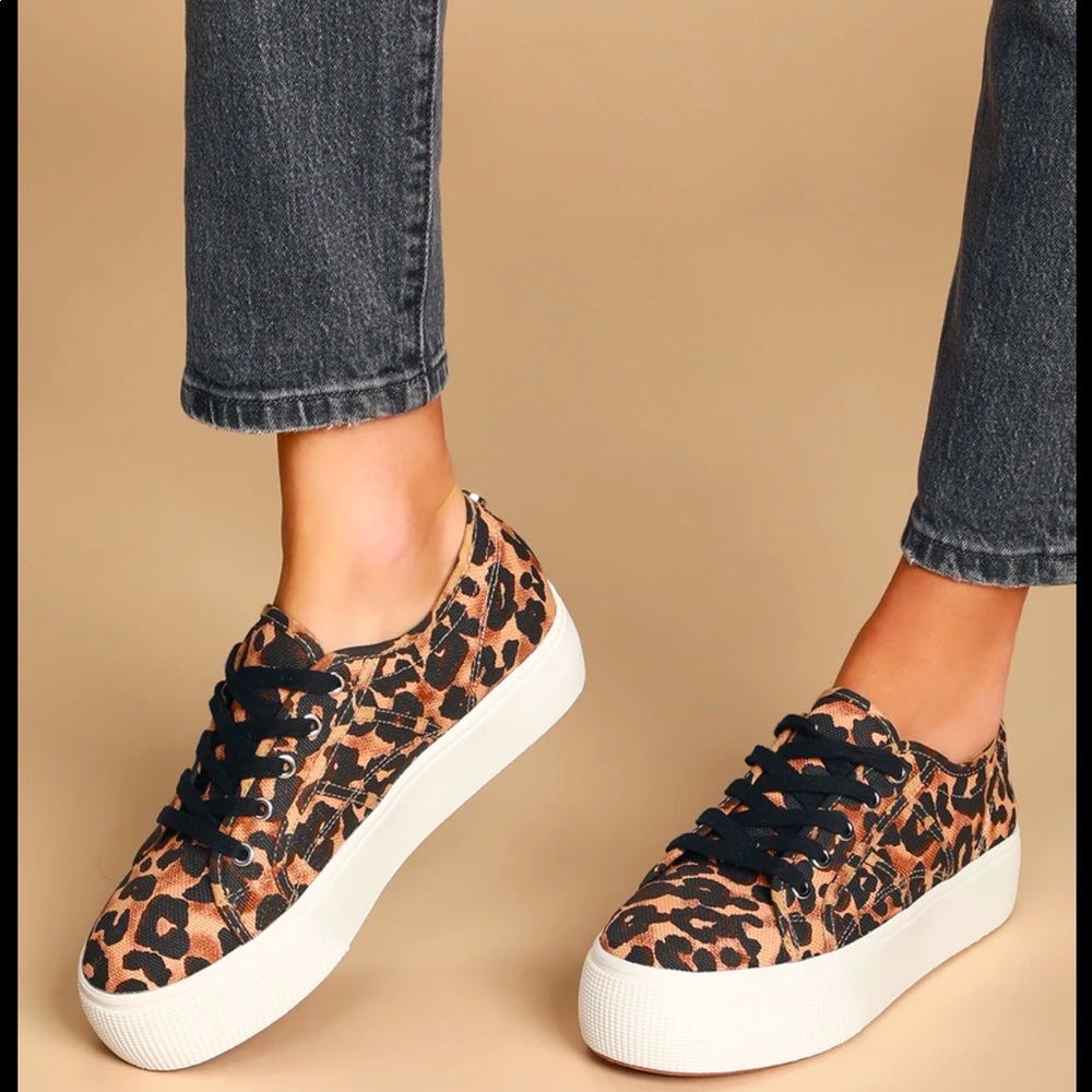 Cheetah Platform Sneakers
